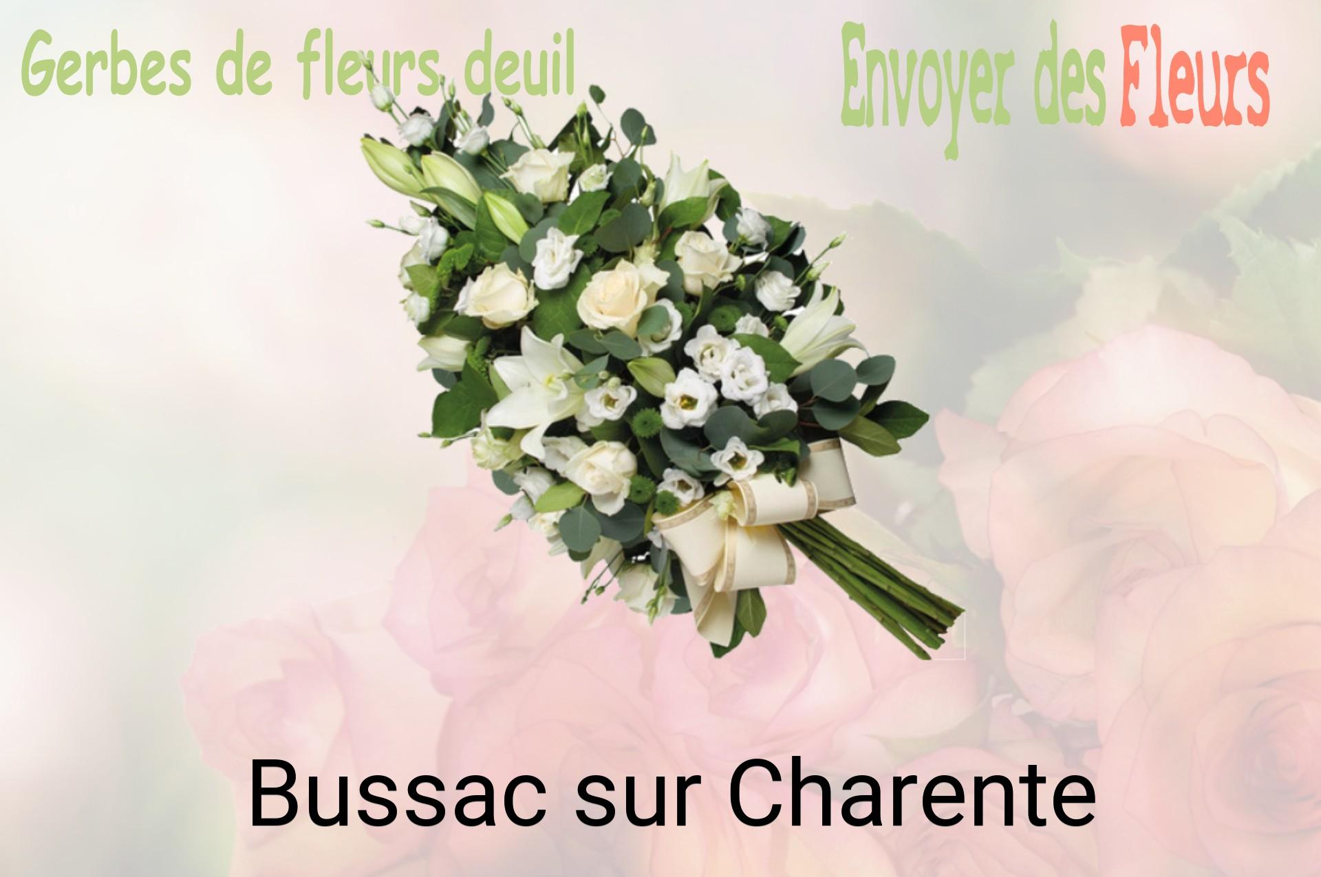 Gerbe de fleurs de deuil livrée à Bussac-sur-Charente